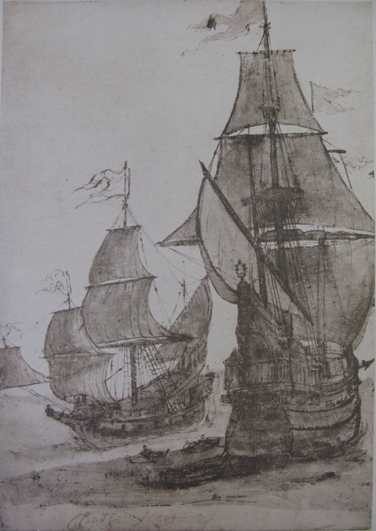 Two Ships in Full Sail